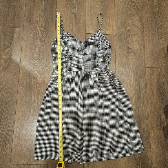 Maurices Gingham Black & White Mini Preppy A-Line Comfy Everyday Dress Size S - Picture 7 of 12